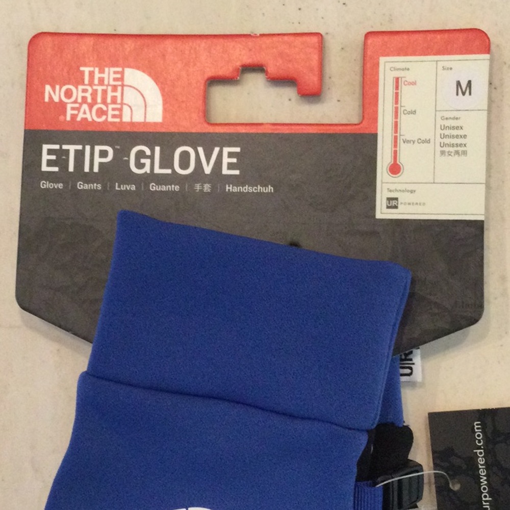 The North Face Etip Gloves Unisex Size Medium Blue TNF Winter Glove - Picture 4 of 15